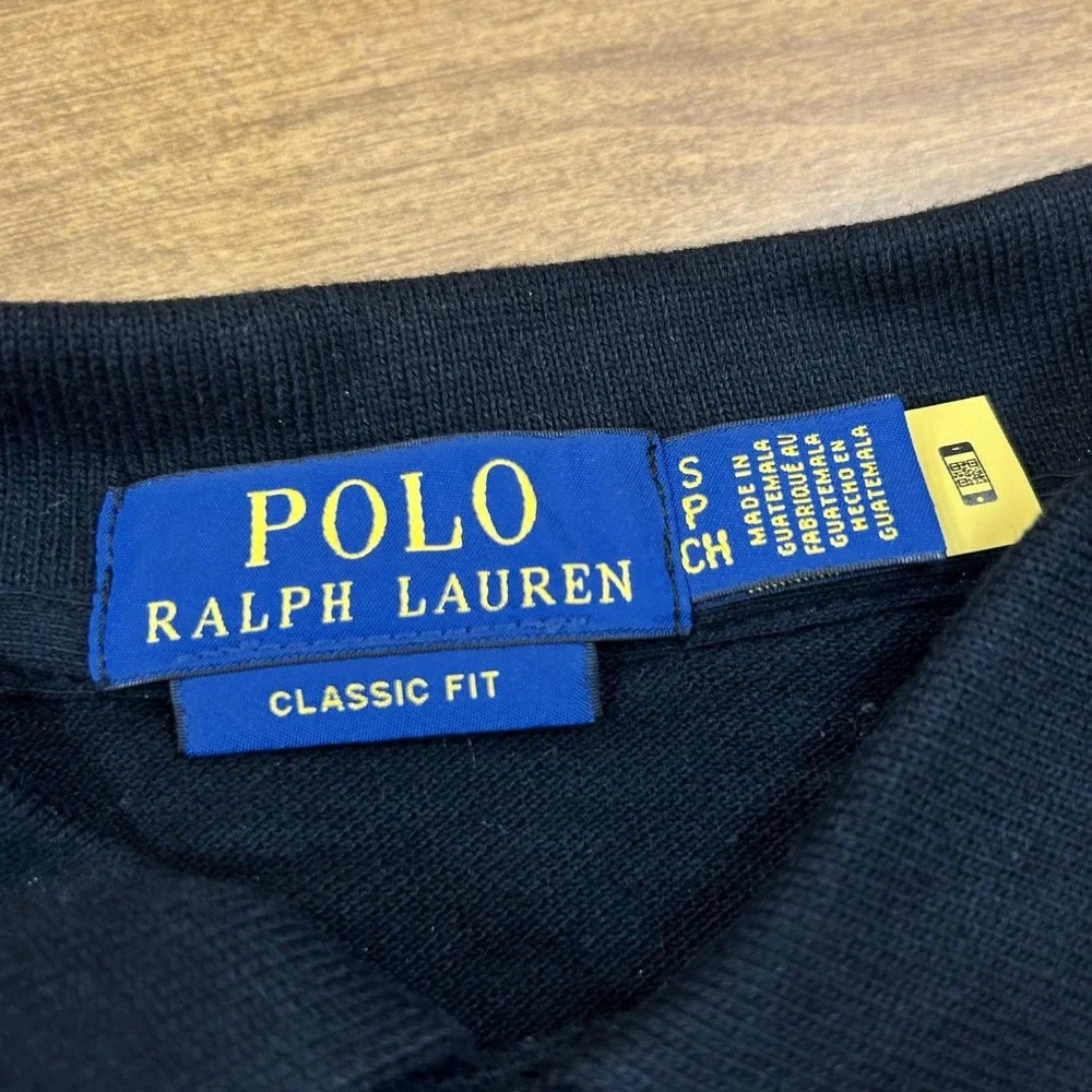 Polo Ralph Lauren Polo Shirt Mens Small Black Classic Fit Knit Cotton Pony NWT